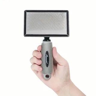 Rasqueadeira Emborrachada G para Gatos e Cães - Pinos de Metal Suave