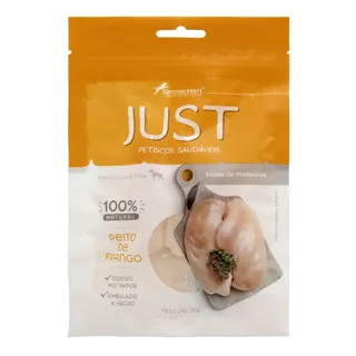 Petisco Just - Peito de Frango Cozido 75g - Para Cães e Gatos