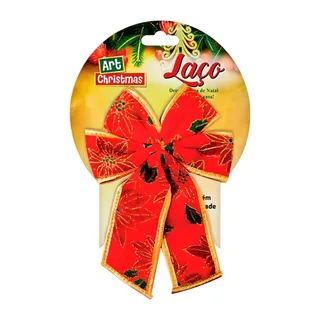Kit 5 Laços Decorativos para Árvore de Natal Enfeites 8cm