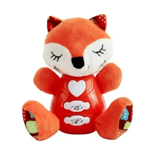 Pelúcia Raposa Musical com Luz e Sons Calmantes Laranja