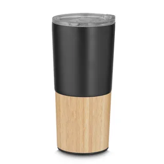Copo Térmico Bambu em Aço Inox Parede Dupla 550ml Preto