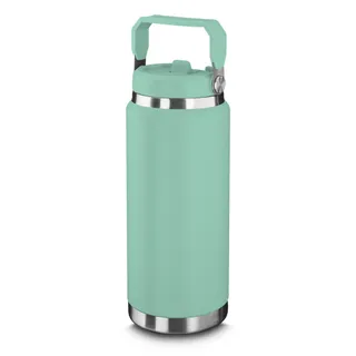 Garrafa Térmica Parede Dupla em Aço Inox Verde 900ml com Alça