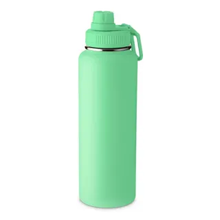 Garrafa com Alça e Bico 1,2L Parede Dupla Verde Claro