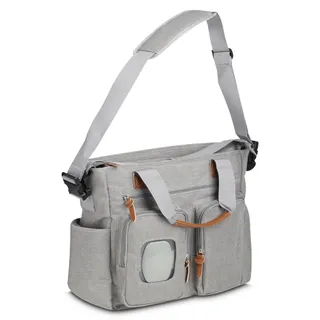 Bolsa Multifuncional em Poliéster Cinza com Porta Lençinhos 29L