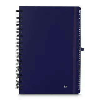 Caderno de Anotações com Suporte de Caneta 70 Folhas Azul