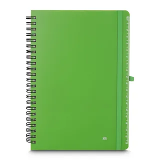 Caderno de Anotações com Suporte de Caneta 70 Folhas Verde