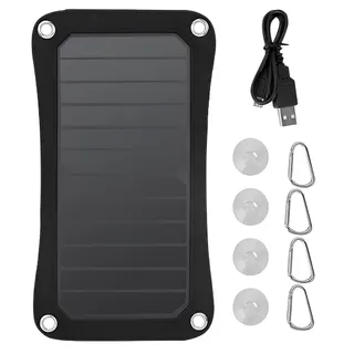 Kit Placa Solar Portátil 6,5W com Saída USB para Viagens