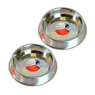 Kit 2 Comedouros Inox Antiformiga 1350ml para Pets - Germanhart