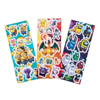 Conjunto 15 Cartelas de Adesivos Personagens Variados