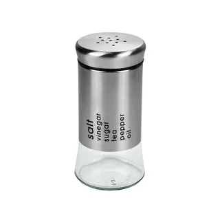 Saleiro/pimenteiro em Vidro e Metal 100ml Temperos Multiuso