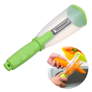 Descascador Cortador de Legumes Frutas com Reservatório Inox Cozinha