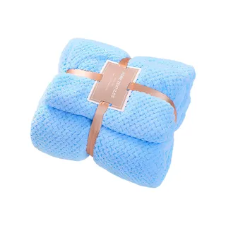 Jogo Toalhas Rosto e Corpo Macias de Qualidade Presenteável Azul - 70x140 e 35x75