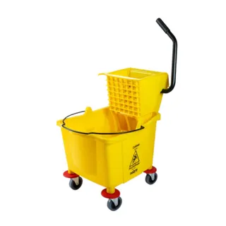 Carro Balde Nobre 32L Amarelo com Espremedor Cabo Inclinado Limpeza Geral