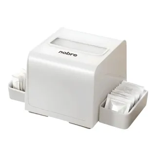 Dispenser para Guardanapo Interfolhado com Porta-Sachê Branco - Nobre