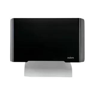 Dispenser para Papel Toalha 1/3 Dobra com Frente Inox - Preto Select - Nobre