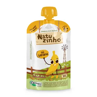 Papinha de Fruta Orgânica Natuzinho Banana 100g – Sem Conservantes