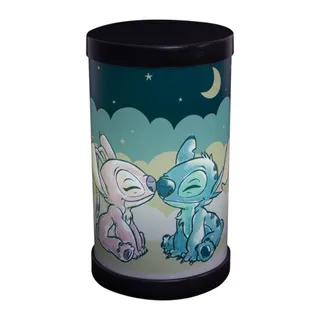 Luminária Abajur Angel e Stitch Disney Luz Difusa 110/220V Oficial Preta