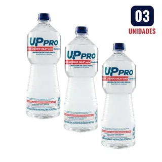 Kit 3 Álcool Líquido 92,8° 1L UPPRO – Alta Concentração, Limpeza Pesada e Rápida Evaporação