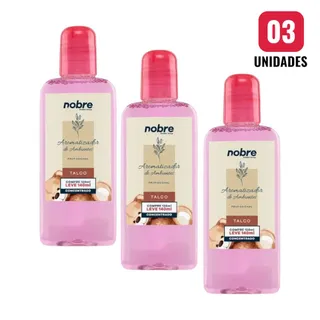 Kit 3 Aromatizantes de Ambiente 140ml Nobre - Talco Concentrado, Perfume Duradouro