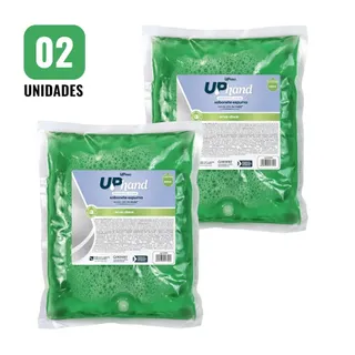 Kit 2 Refil Sabonete Espuma 600ml Erva Doce Up Hand Bag s/ Válvula - UPPRO