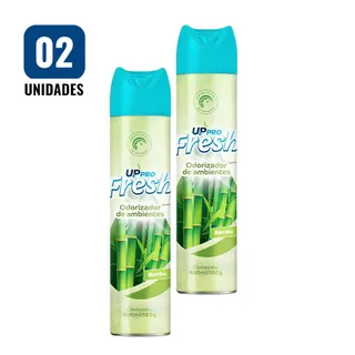 Kit 2 Odorizadores de Ambiente Aerossol 400ml Bambu Up Fresh Perfume Duradouro