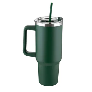 Garrafa Canecão Inox 1300ml com Alça e Canudo Verde