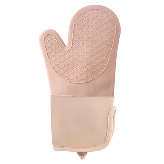Luva de Silicone Térmica Resistente ao Calor com Forro de Algodão - Rosa