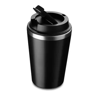 Copo Térmico Parede Dupla em Inox Hermético com Rosca Preto