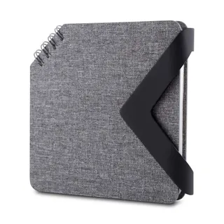 Mini Caderno com Fecho Magnético 70 Folhas Pautadas Cinza