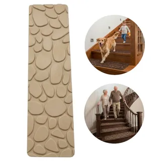 Tapete Antiderrapante Antiquedas Escadas Pets 20x76cm Bege