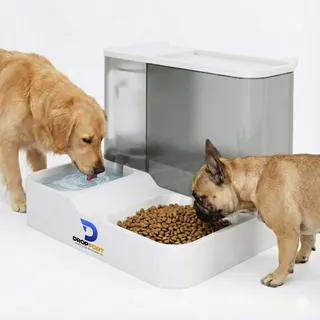 Comedouro/Bebedouro Duplo Automático Premium Pets Branco