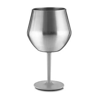 Taça Térmica Inox 350ml com Haste Removível Vira Copo Prata