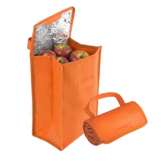 Bolsa Térmica Dobrável Interior Alumínio 4,8L Laranja