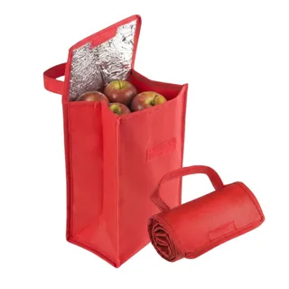 Bolsa Térmica Dobrável Interior Alumínio 4,8L Vermelha