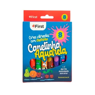 Canetinha com Aroma Colorida Mágica Efeito Degradê 8 Peças