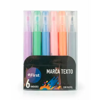 Marca Texto Triangular Tom Pastel Kit com 6 Cores