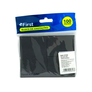 Kit com 4 Blocos de Anotações 100 Folhas Preto 51x38mm