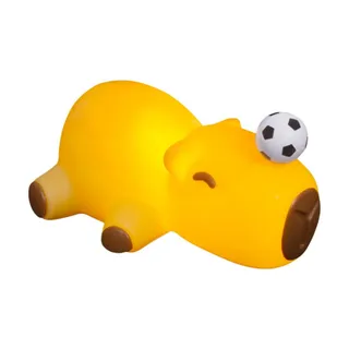 Luminária 3D Capivara Futebolista Deitada Bivolt Decoração Criativa