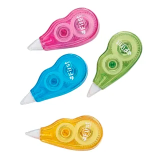 Fita Corretiva Colorida 8m Escolar com Corpo Plástico Cor Sortida