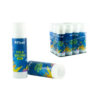 Kit 12 Cola Bastão Branca Escolar 36g Lavável