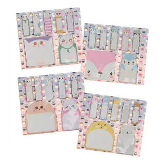 Bloco de Notas Adesivo Cute Animals 20 Folhas Sortido
