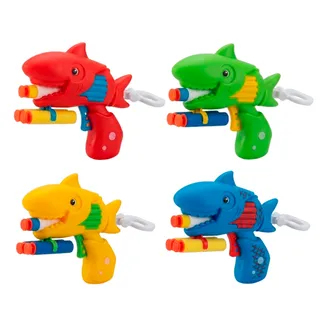 Pistola Lança Dardos Tubarão com Projéteis Infantil