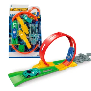 Pista de Carrinho com Loop e Lançador Brinquedo Infantil 3+