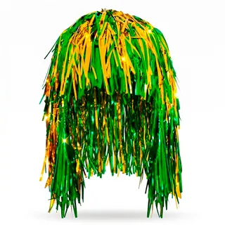 Peruca Torcedor Brasil Copa do Mundo Metalizada