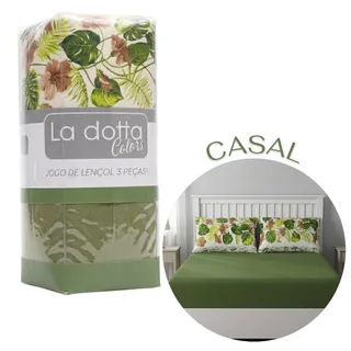 Jogo de Lençol 3 Peças Casal 100% Algodão Alta Qualidade Bambu - La Dotta