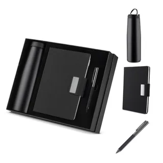 Kit Presente Executivo Caderno Garrafa Térmica Caneta