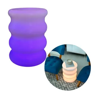 Banqueta Baú Jurerê Led RGB Banco Decorativo Premium