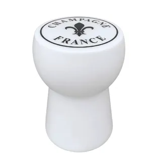 Banqueta Rolha Branca Champanhe Banco Decorativo