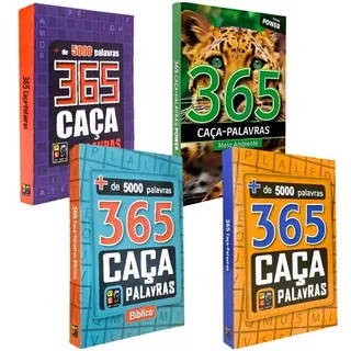 Kit 365 Caça Palavras - 4 unidades (Venda Exclusiva)