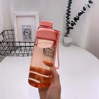 Garrafa de 650ml com Tampa e Alça para Adulto - Rosa